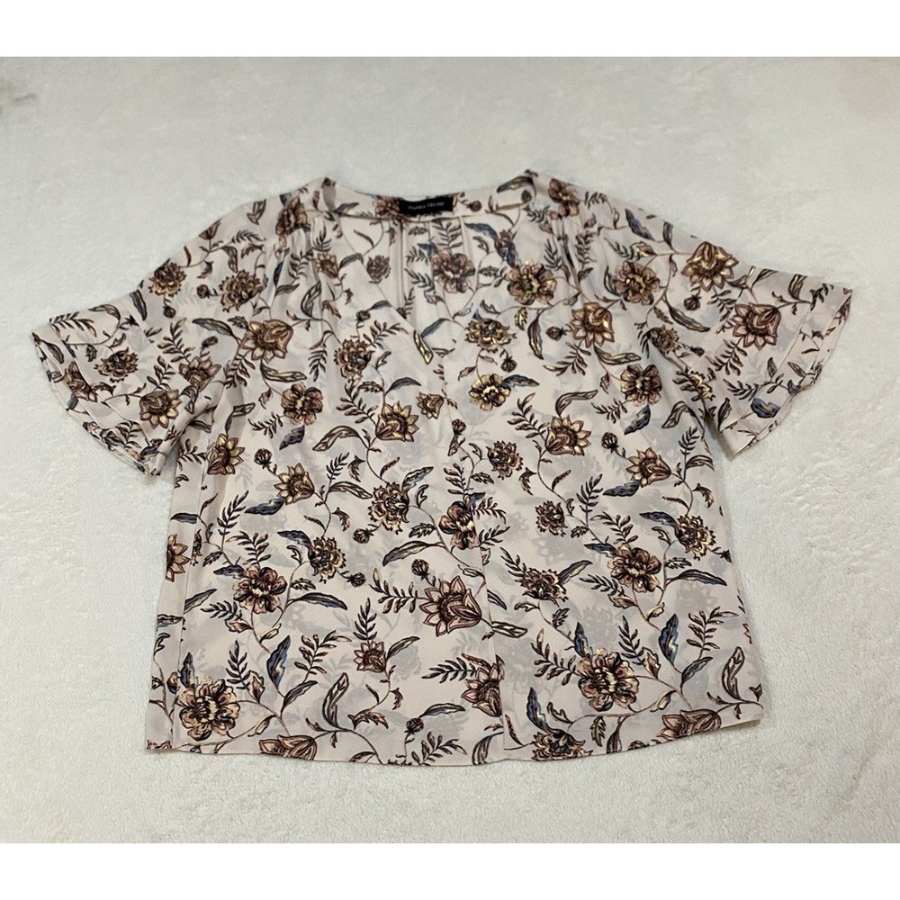 Ivanka Trump Women's Short Sleeve Blouse Floral Short Sleeve NO SIZE TAG